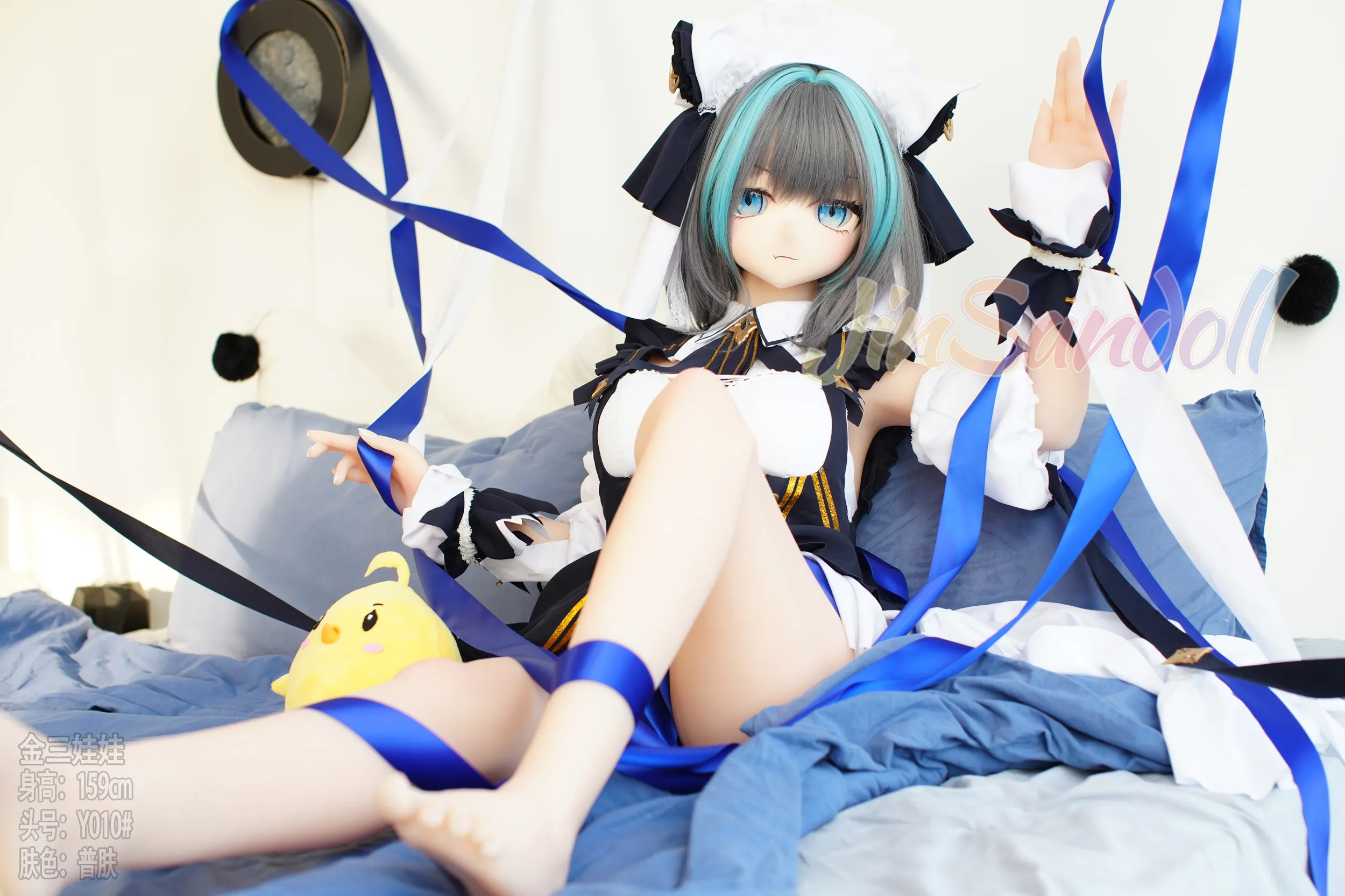 159cm (5ft3) H-Cup Poupée d'amour réaliste style anime Tête en PVC + corps en S-TPE Poupée sexuelle Tête #Y010